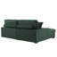 Très grand canapé-lit rembourré en velours côtelé vert avec accoudoirs et coussins décoratifs Hunter Green-1088748434