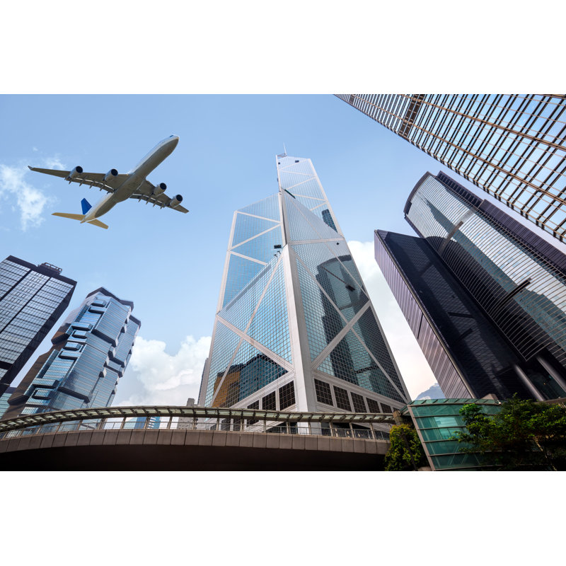 Plane Flying Overhead by Pat138241 - Wrapped Canvas Print, 81cm H x 122cm W