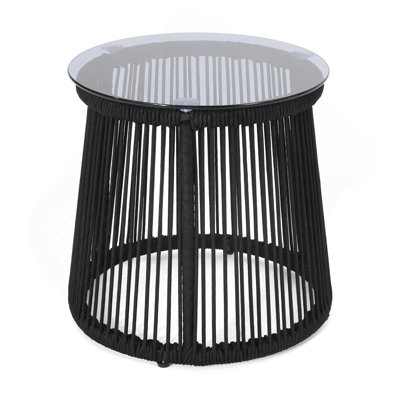 Woven Moonstone Side Table