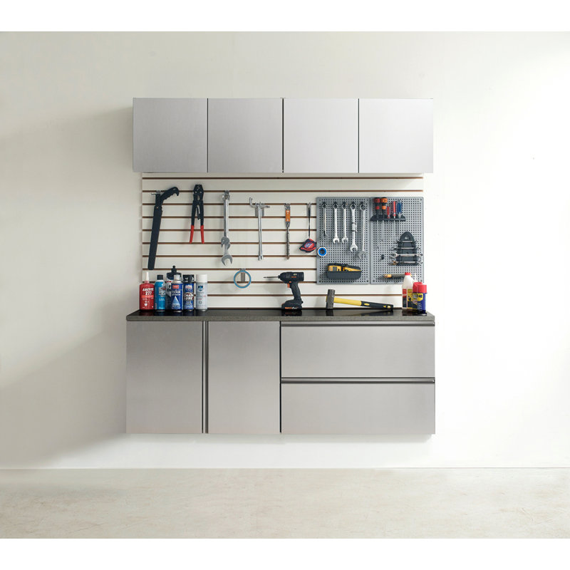Series 64 In. W X 72 In. H X 20 In. D Metallic Grey Garage Cabinet Set C (5-Piece)