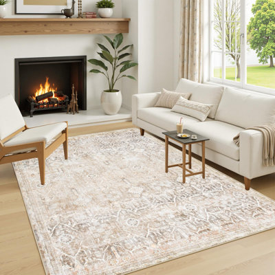 Tapis lavable rétro Tribal Cashmere