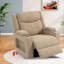 Fauteuils inclinables et chauffants à massage thermique, fauteuil pivotant moderne en velours chameau pour la maison