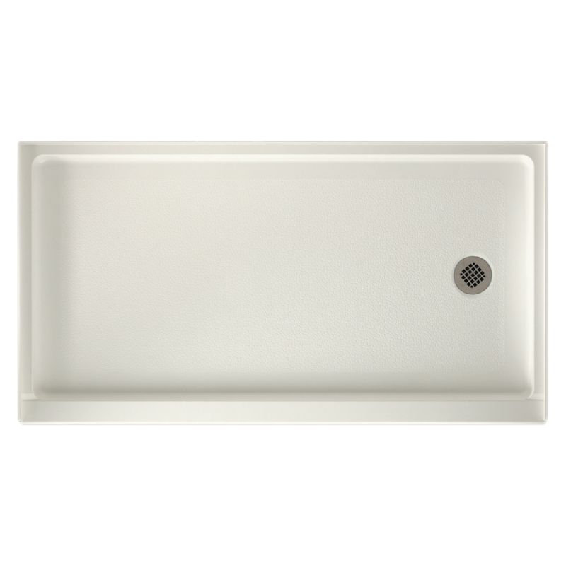 32'' W 60'' D Rectangular Single Shower Base, Bisque, Right-Hand