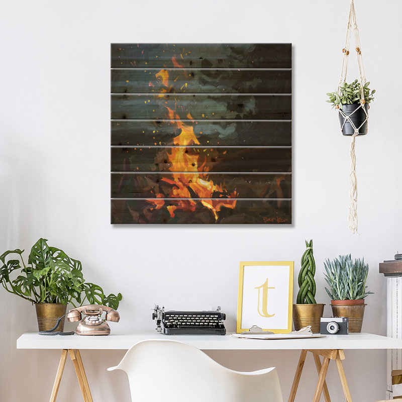 «Cierra Blazing Fire» par Teddi Parker - peinture sur bois sans cadre