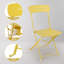 3-Piece Folding Outdoor Bistro Set with Round Table and 2 Chairs for Patio, Balcony & Garden-1146943367