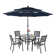 Alyah 4 - Person Metal Patio Dining Set with Square Table