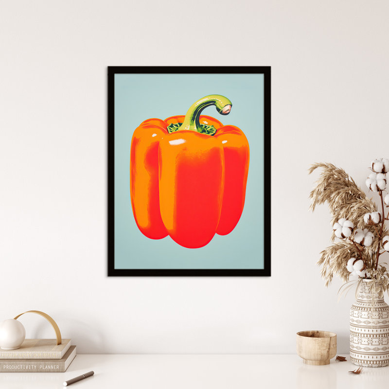 Minimalist Bell Pepper Kitchen - Single Picture Frame Print