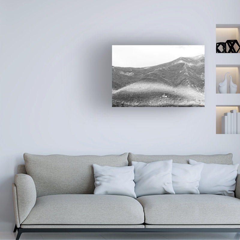 Art sur toile, "Vie sur une colline", H 22 po x l 32 po
