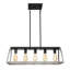 Luminaire suspendu carré / rectangulaire pour îlot de cuisine à 5 lumières Ioseph