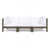 Coussin blanc / cadre gris