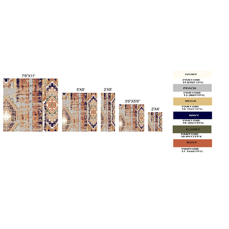Indoor Rug, Rectangle 3'6" x 5'6"