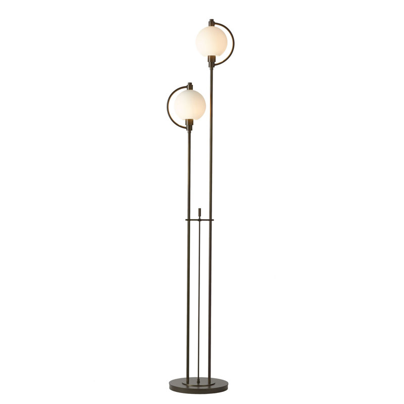 Lampe sur pied 68,1 po Pluto, Opale, Bronze