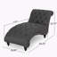 Chaise longue sans accoudoirs touffetée-962350600