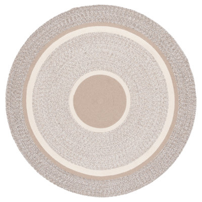 Braided 754 Area Rug In Beige  Ivory