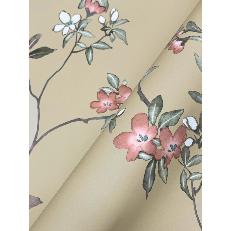 Papier peint April Blossom Cobalt, Beige