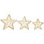 LED Lighted Stars Outdoor Christmas Decorations - 14" - Gold - Set Of 3-876402045