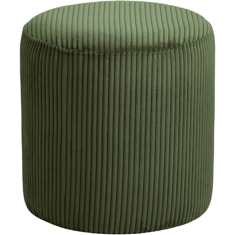 Baber Upholstered Ottoman, Green Microsuede Fabric