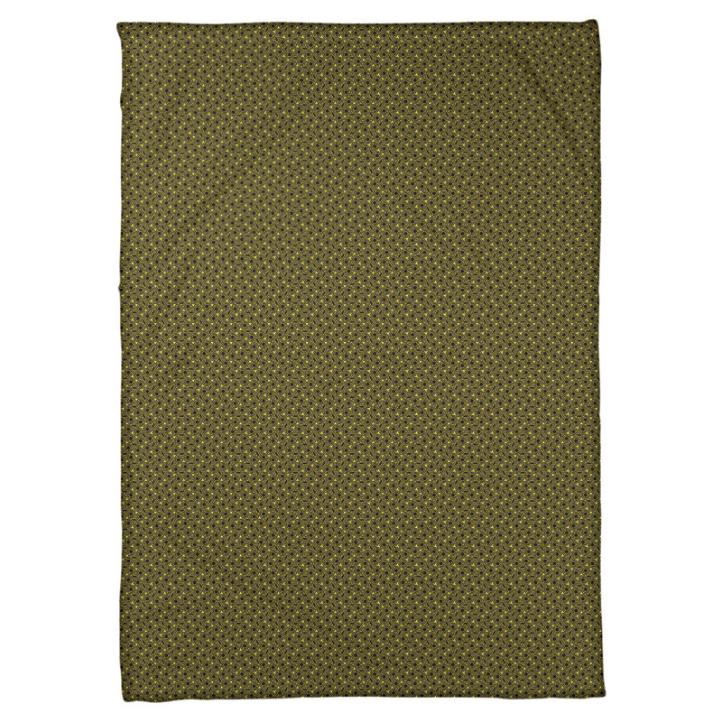 Couverture à treillis hexagonal Katelyn Elizabeth, l 62,5 po x L 82,5 po, Jaune / Noir