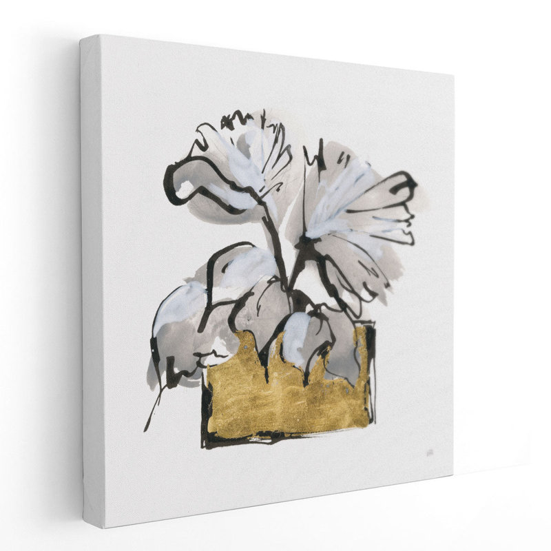 «Gilded Vase IV», reproduction d'art sur toile, H 24 po x l 24 po