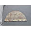 Tapis de porte rétro beige turc Oushak Vintage