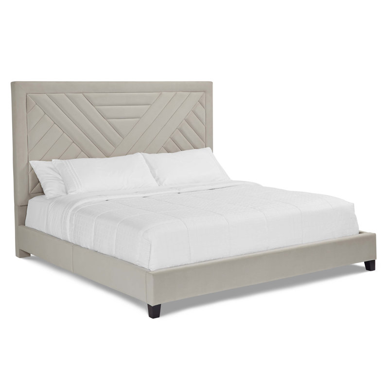 Lit tapissier standard Hershley, Grand, Colombe