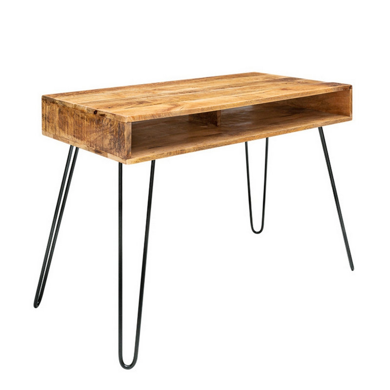 Theodora Solid Wood Writing Desk, Natural