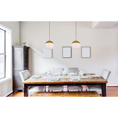 Yearby 1-Light Dimmable Globe Single Pendant