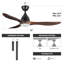  Ventilateur de plafond 3 lumières DEL avec lumière à intensité variable noyer foncé-1186187574-1175352001