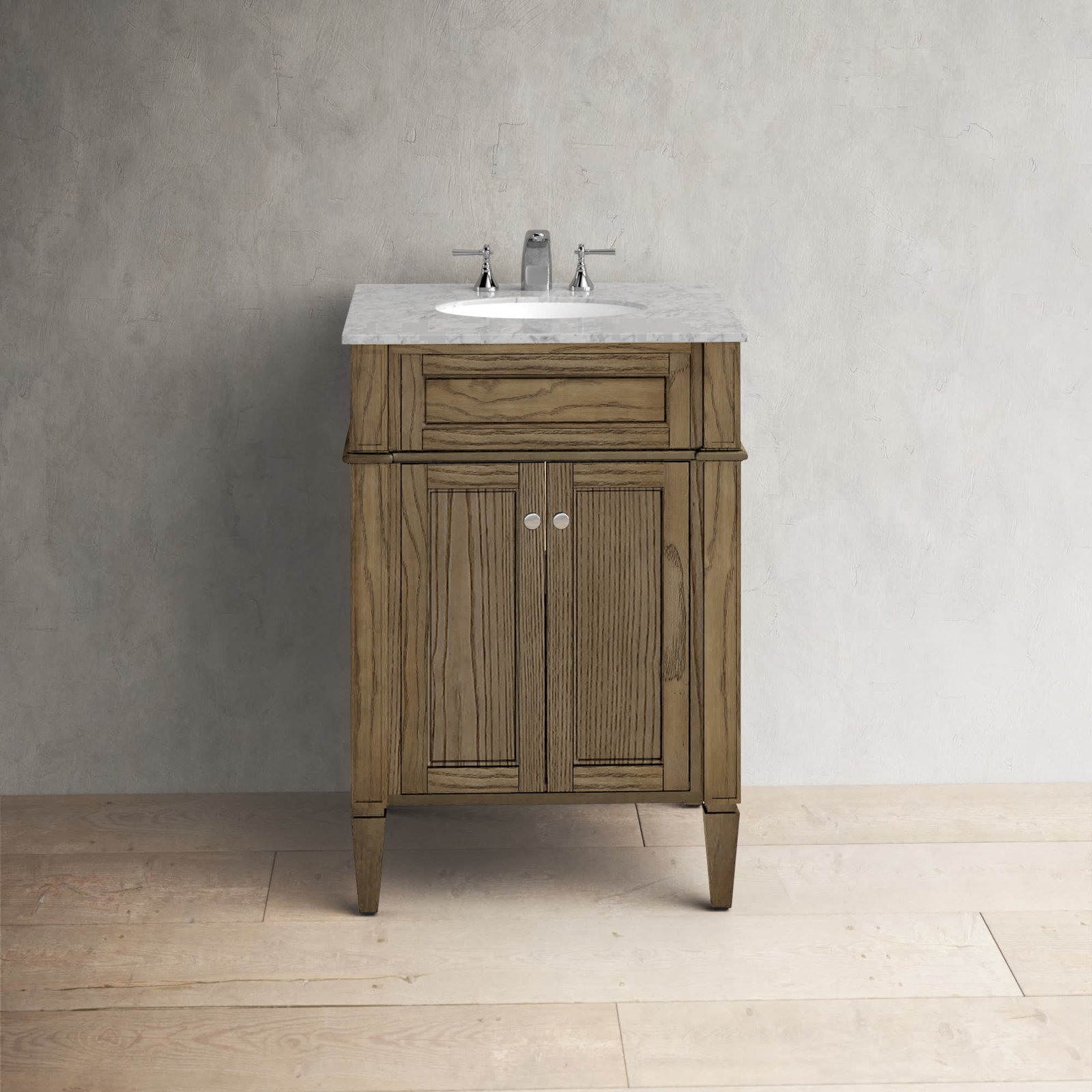 Rivers 24'' Single Bathroom Vanity, Driftwood