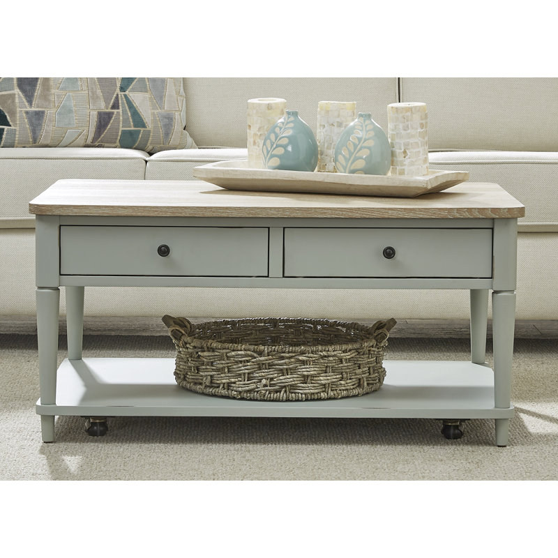 Giacoma Single Coffee Table, Blue, Natural