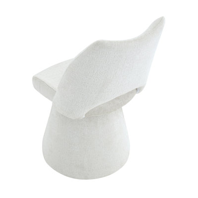 Chaise d'appoint moderne en chenille avec dossier creux, chaise rembourrée de salle à manger et de coiffeuse, base en métal stable, sièges élégants pour la salle à manger ou la chambre à coucher (ensemble de 1)