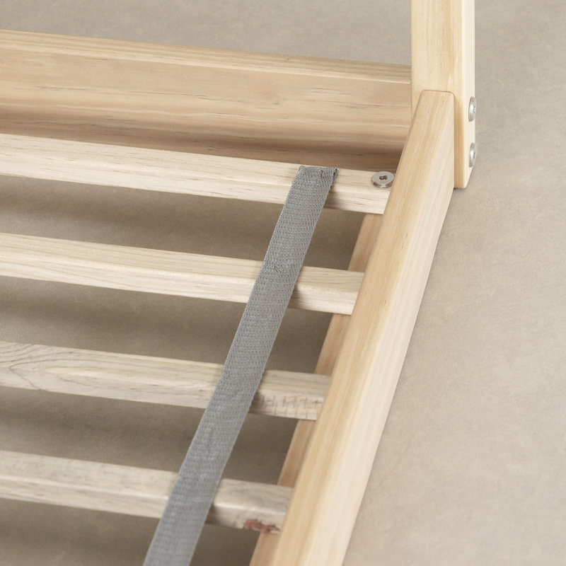 Sweedi Solid Wood Toddler House Bed, Natural 