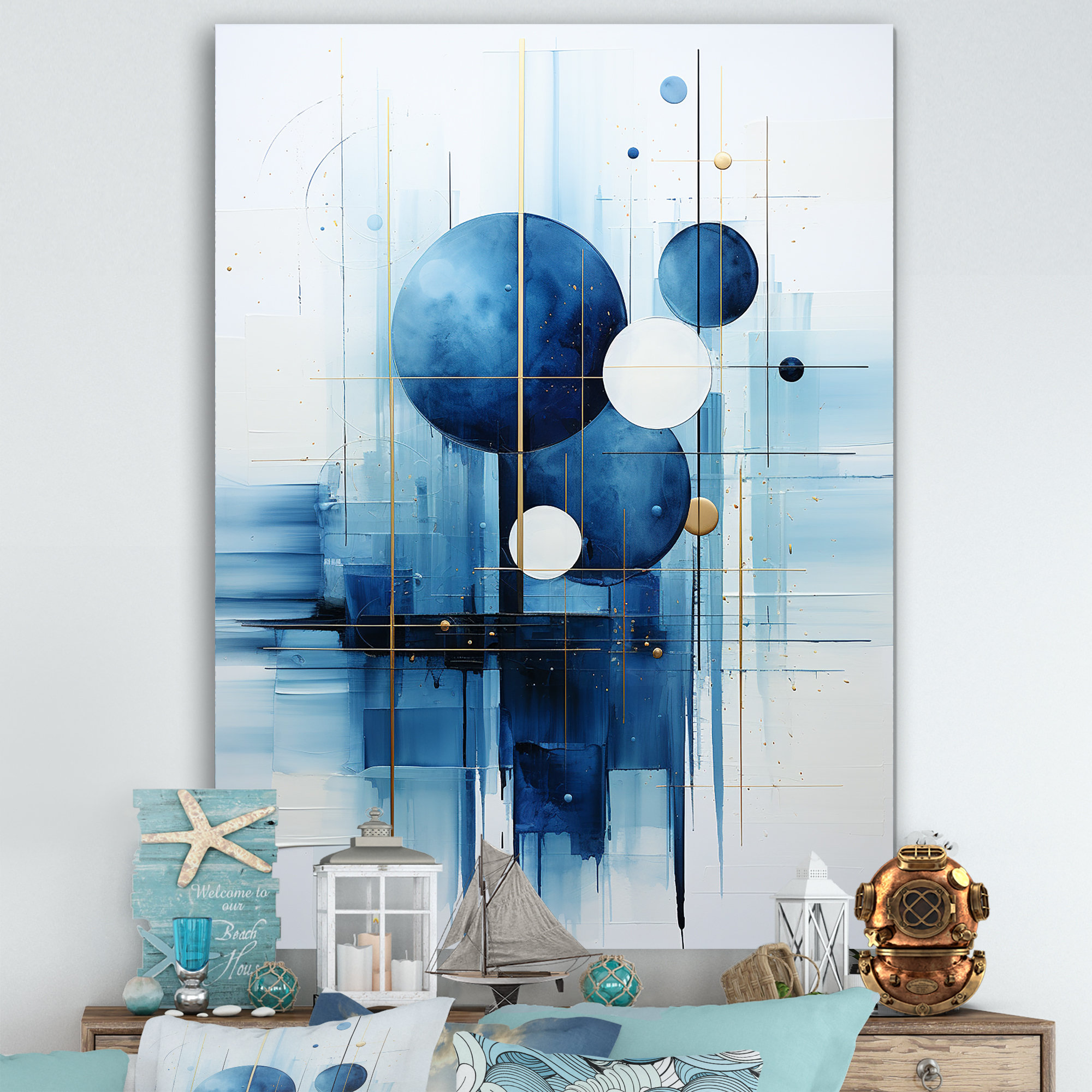 Curated visual reference: Visual Reference: Wrought Studio Blue Nautical Shapes I