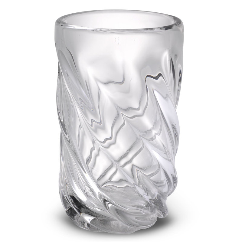 Angelito Handmade Glass Table Vase, 14.17" H x 7.87" W x 7.87" D, Clear