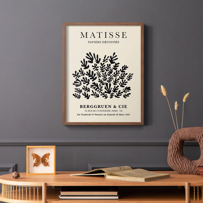 Matisse CXC, reproduction encadrée - bois massif, Brun, H 28 po x l 22 po