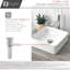 Lavabo de salle de bain vasque carré blanc en porcelaine 14,5 po x 14,5 po-73569776