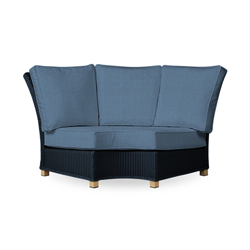 Hamptons Outdoor Corner Wedge Lounge Chair, Cottage Pepper, Ebony