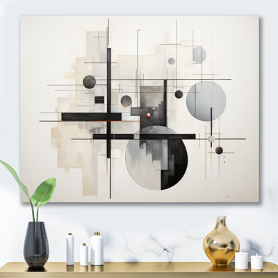 " Beige Gray Suprematism Silent Symmetry I "