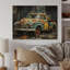Camionnette Collage Popart sur impression sur bois-346726924