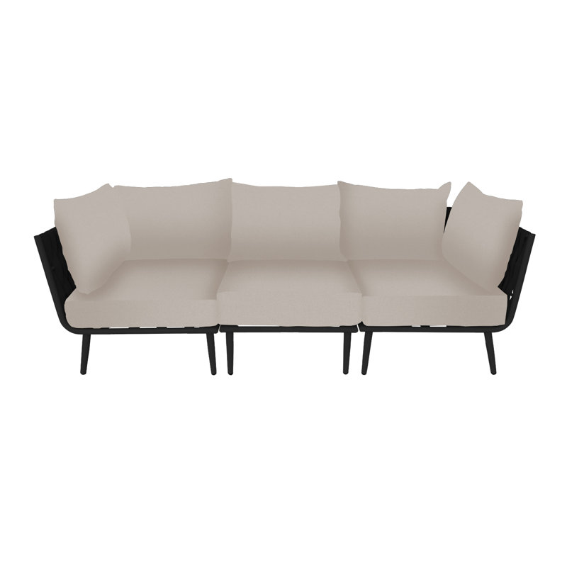 Cayman Sofa, Black, Beige