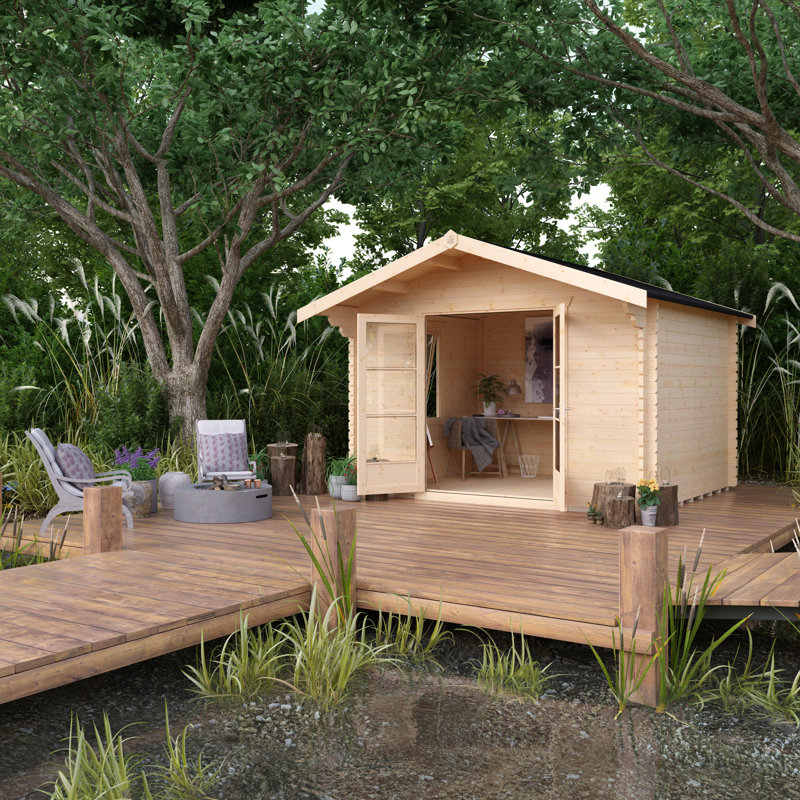 The Kipling Tongue & Groove Log Cabin 8x12w