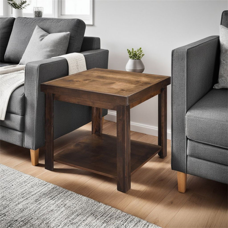 Table d'appoint, aucun assemblage requis, finition whisky