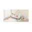 Lit plateforme grand en bois avec garde-corps et tiroirs de rangement, finition naturelle-510940774