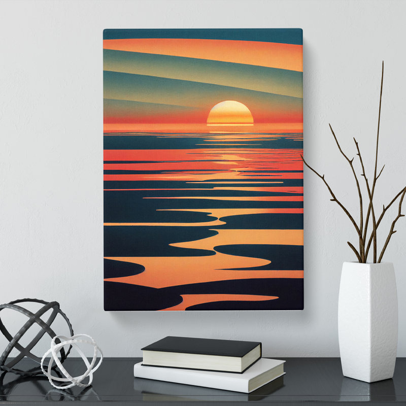 Algoma Sunset Scandinavian Vol.2 - Wrapped Canvas, 76cm H x 50cm W x 3cm D