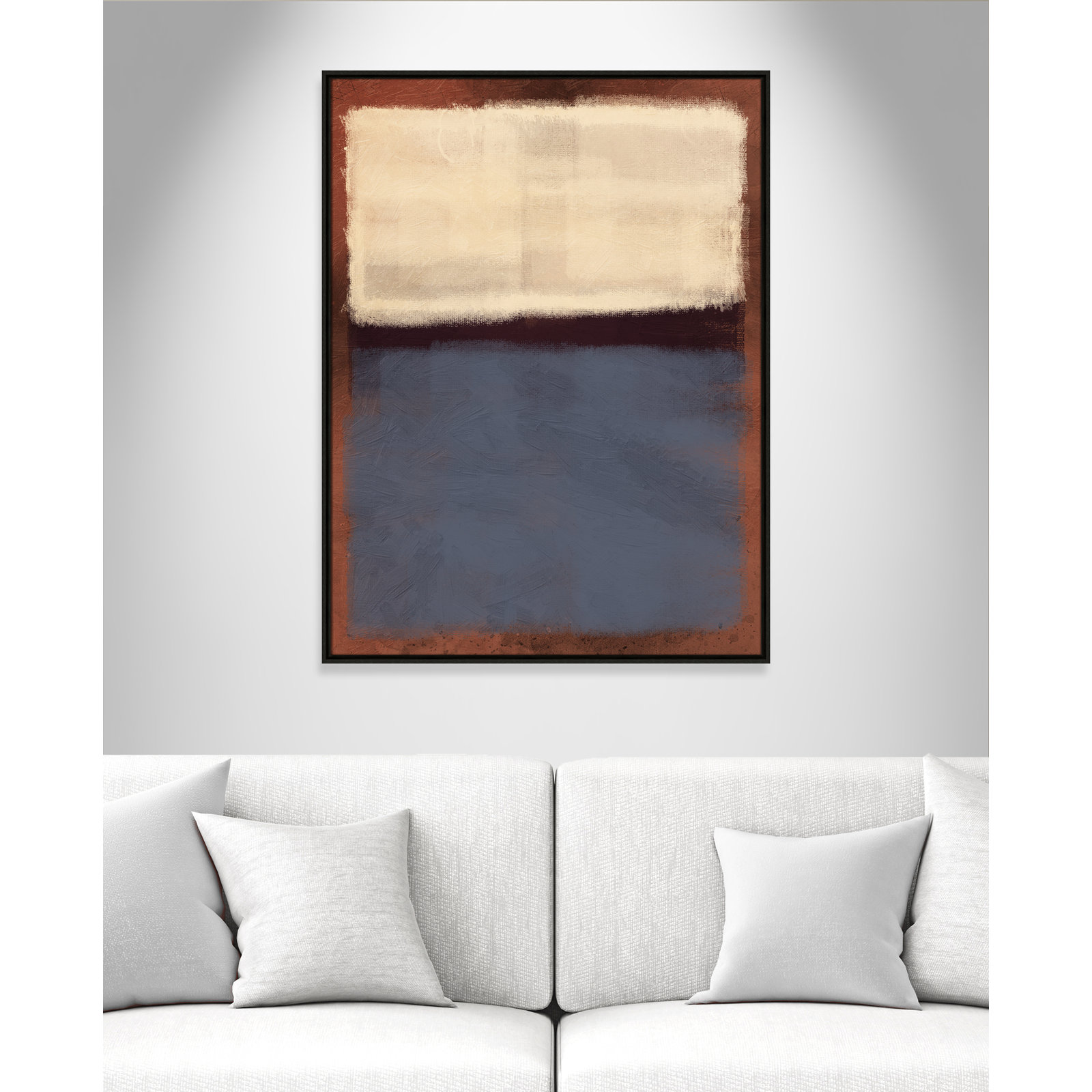 Coronado "Alabaster Burst" Painting, 41.5" H x 31.5" W x 2" D, Espresso Framed