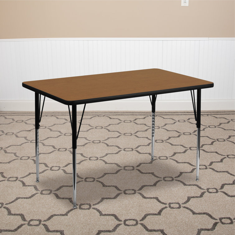 Goddard 24''W x 48''L Rectangular HP Laminate Activity Table - Adjustable Legs