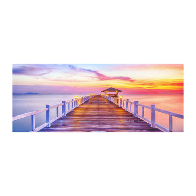 Wooden Pier 1 Piece Wall Art on Canvas