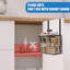 Ensemble de 2 organisateurs de porte d'armoire, organisateur de porte au-dessus de l'armoire avec barres à serviettes, rangement pour porte suspendue, organisateur de porte d'armoire de cuisine pour planche à découper, plaque à pâtisserie, papier d'aluminium, pellicule de plastique
