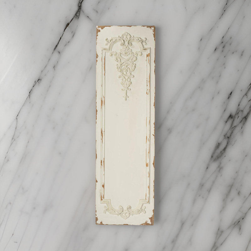 Elegant Off-White Magnesia Tall Wall Art Panel Set