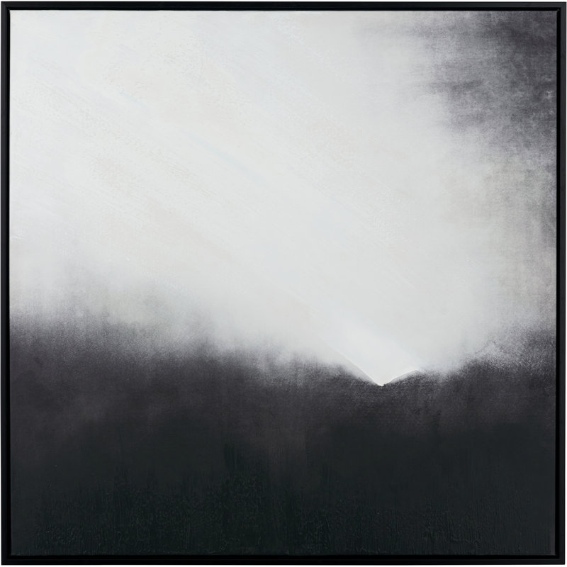 Monochrome Abstract Square Canvas - Single Picture Frame Print on Canvas